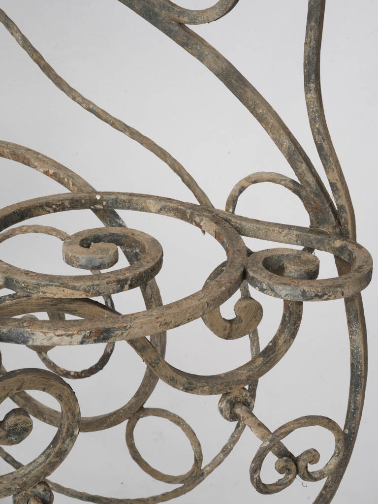 Rustic iron demi-lune shelves  