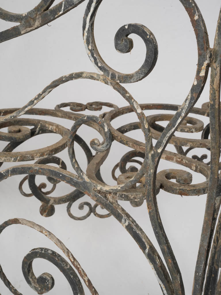 Artisanal metalwork iron corner shelves  