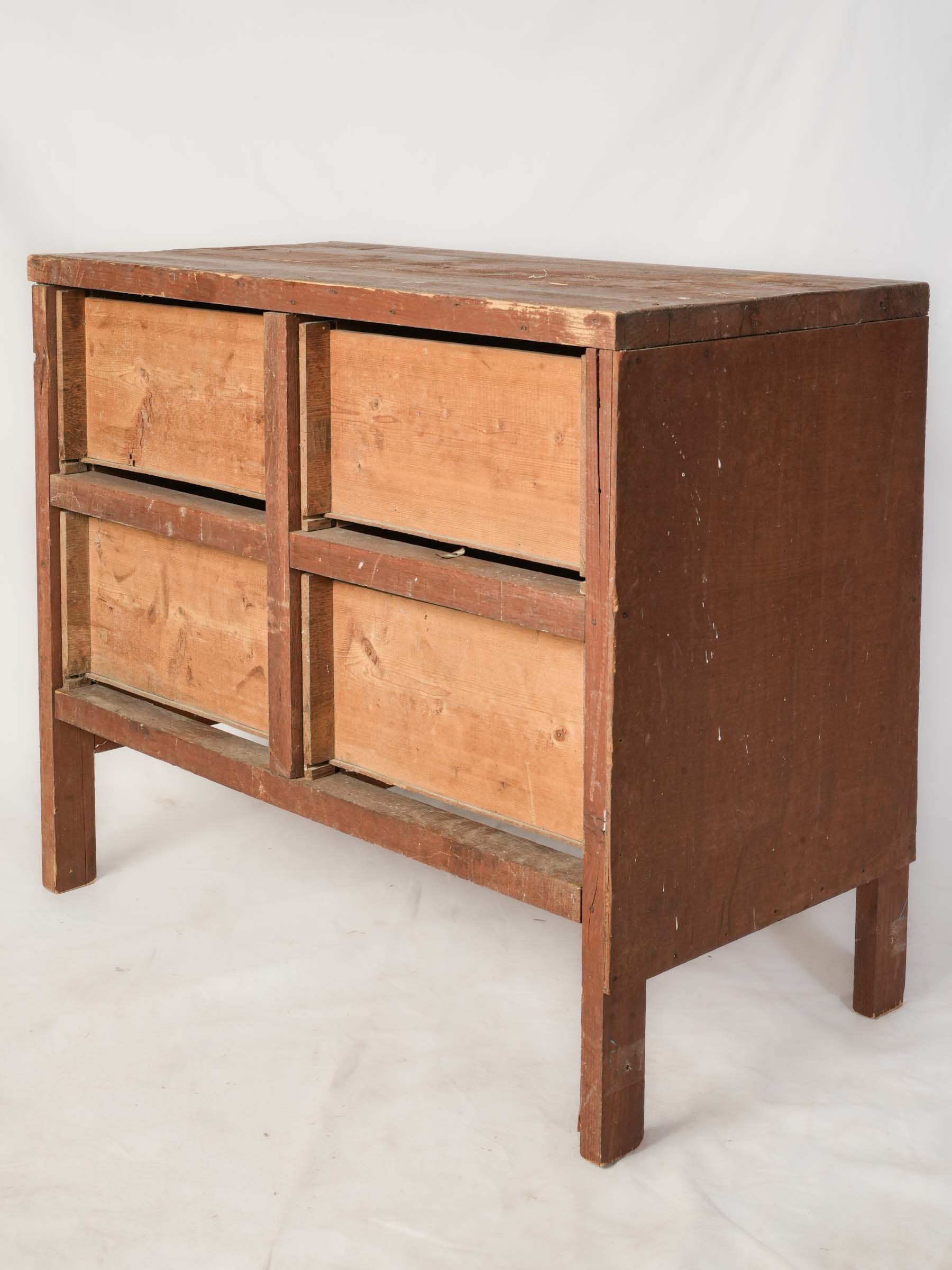 Rustic Four-Drawer Small Workshop Cabinet - 28¾"x 34¾"