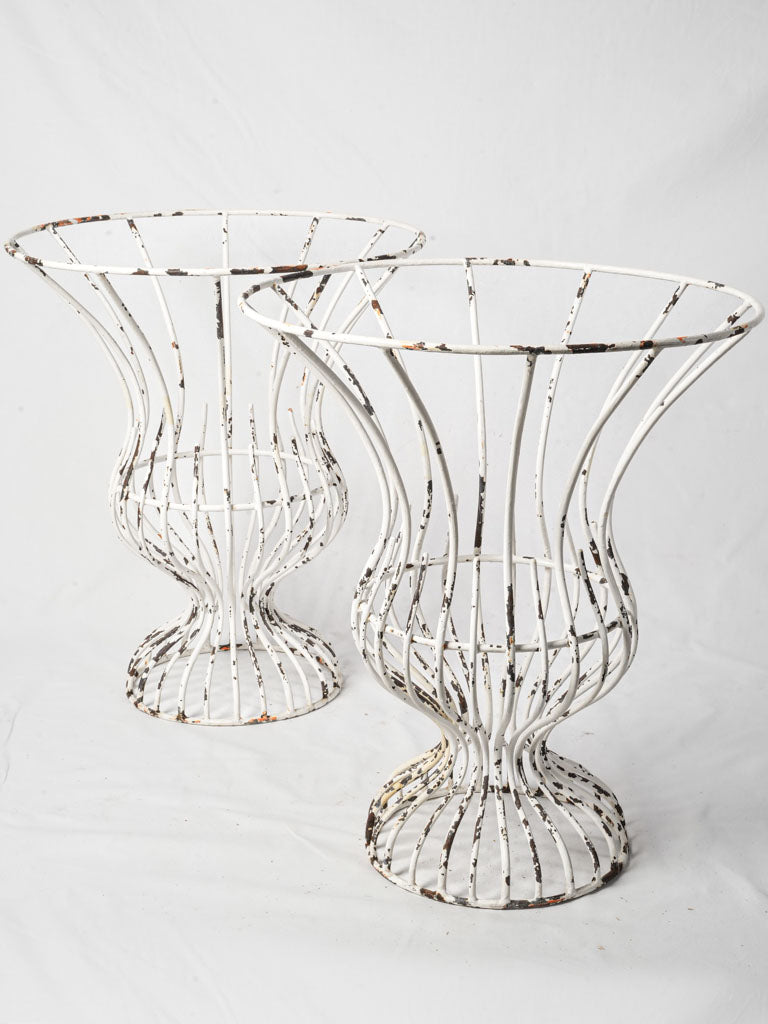 Vintage French metal urns  