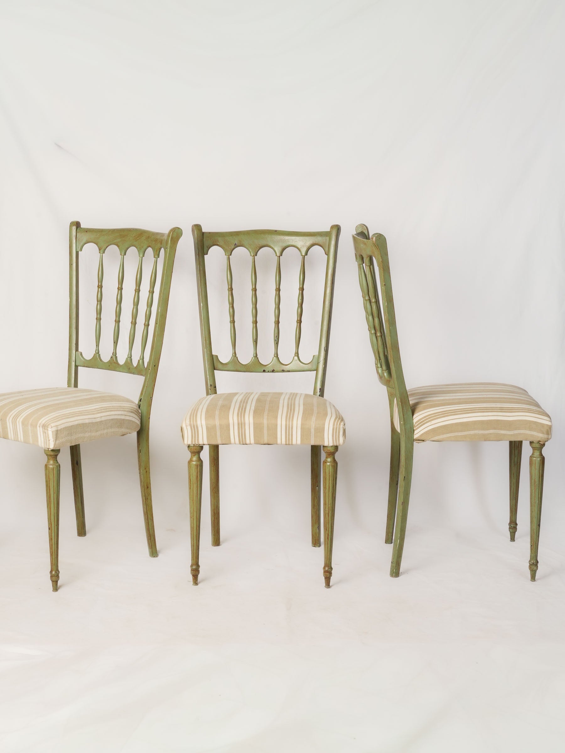 Set of Six French Country Dining Chairs, 1950s