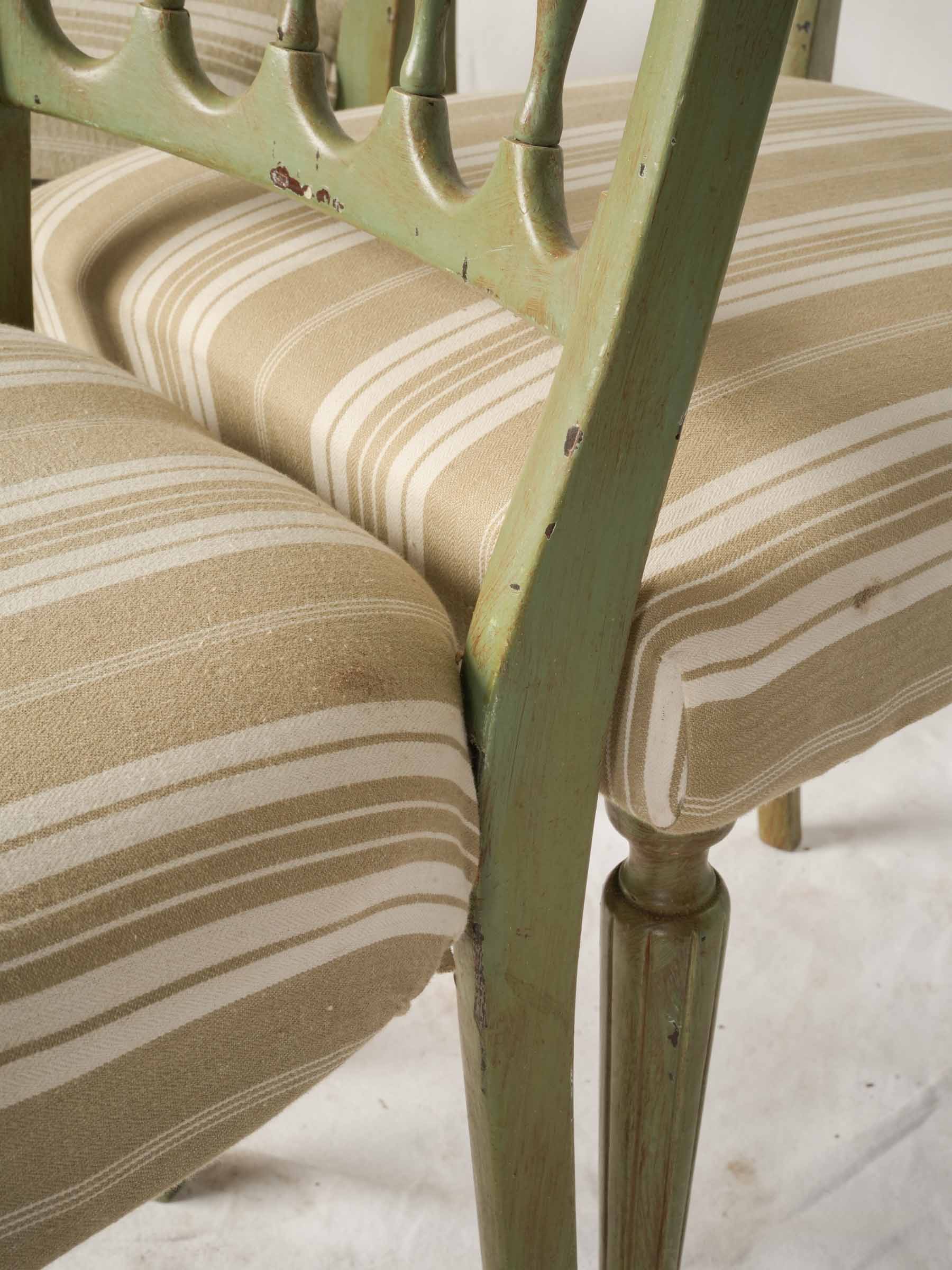 Set of Six French Country Dining Chairs, 1950s