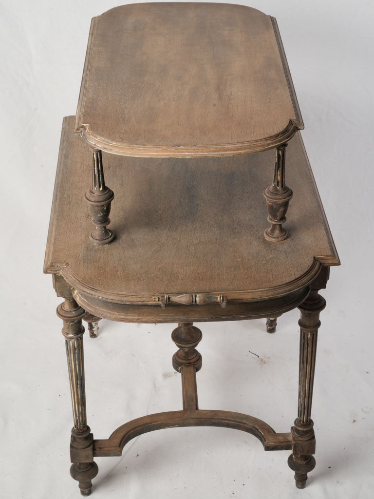 Charcoal trace finish lamp table  