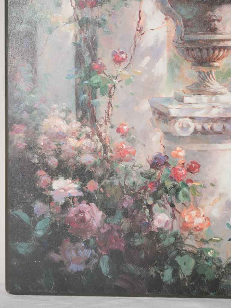 Vintage print on board - sunlit courtyard - 28" x 39½"