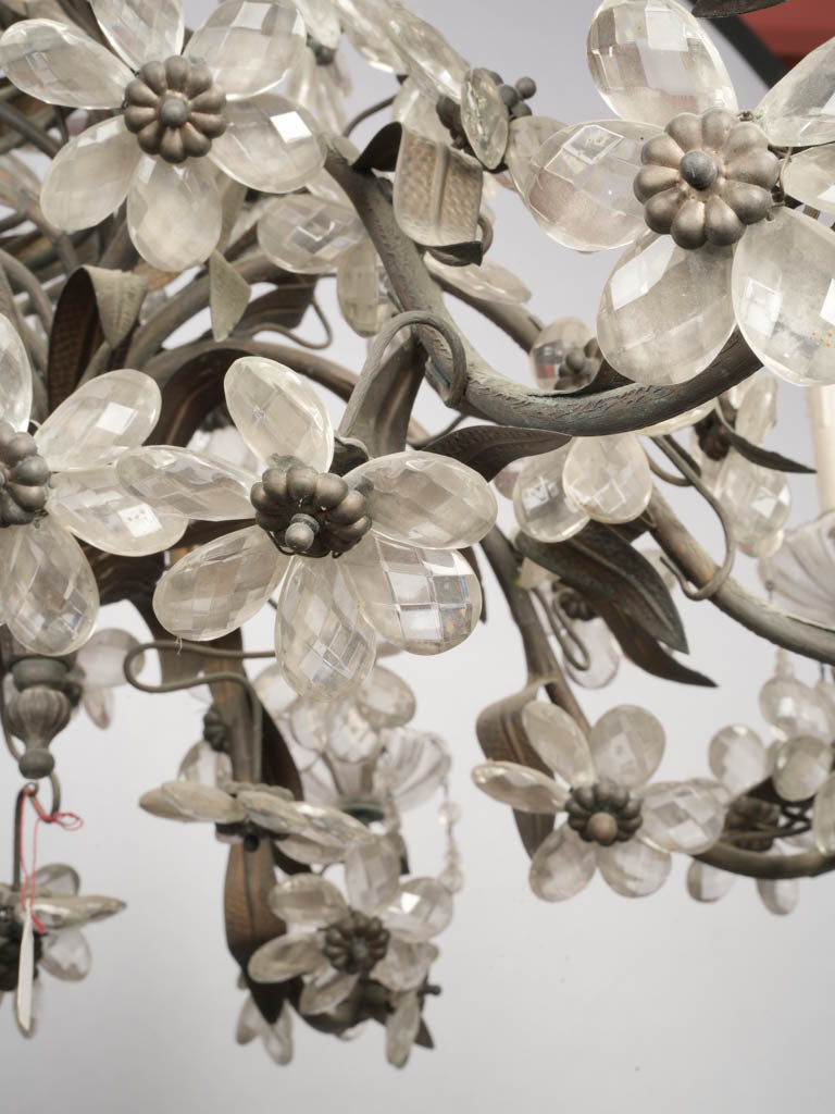 Exquisite leaf motif forged chandelier  