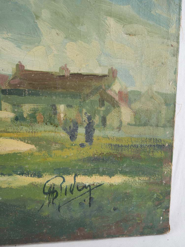 Textured broken brushwork canvas  