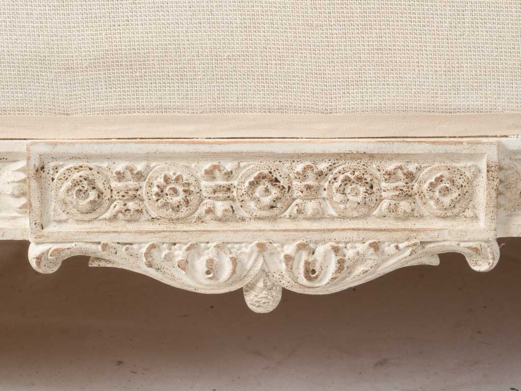 French Louis XVI Revival Banquette w/ Side Étagère c.1920 - 42½" x 62½"