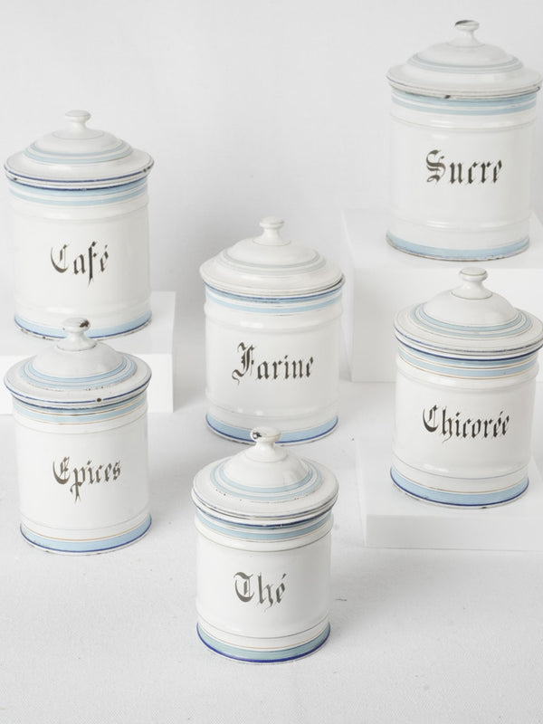 Rustic Blue & White Kitchen Containers