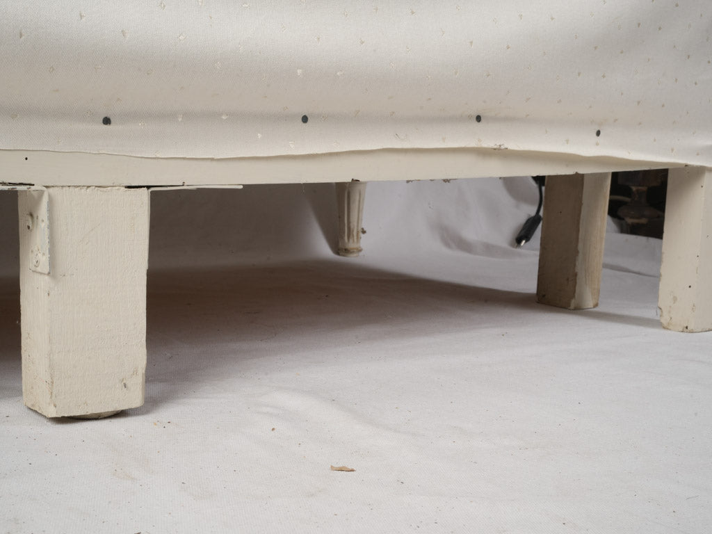 French Louis XVI Revival Banquette w/ Side Étagère c.1920 - 42½" x 62½"