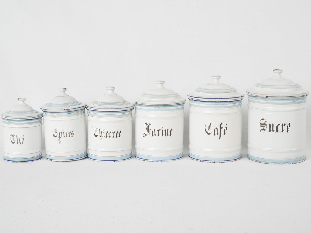 Rustic Enamel Kitchen Storage Containers