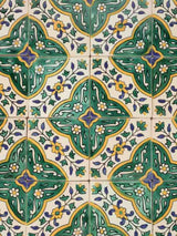 Glazed vintage Moroccan ceramic tiles - blue