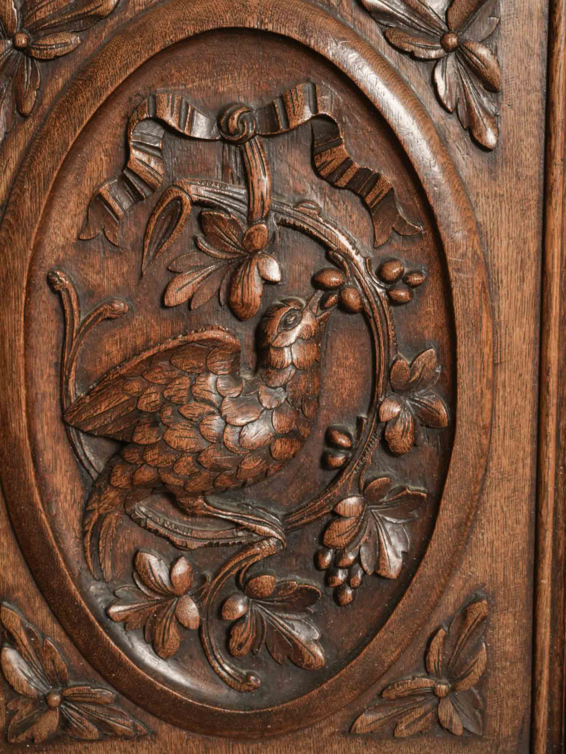 Exuberantly Carved French Renaissance Revival Vitrine - 87" x 52¼" x 22½"