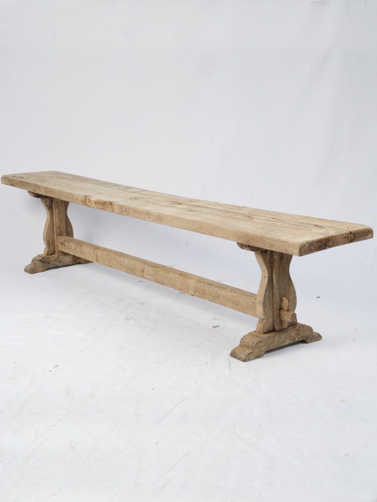 Rustic French Oak Farmhouse Bench - Early 20th century 17¼