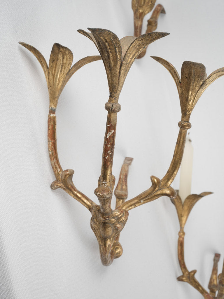 Decorative antique Austrian chandelier sconces