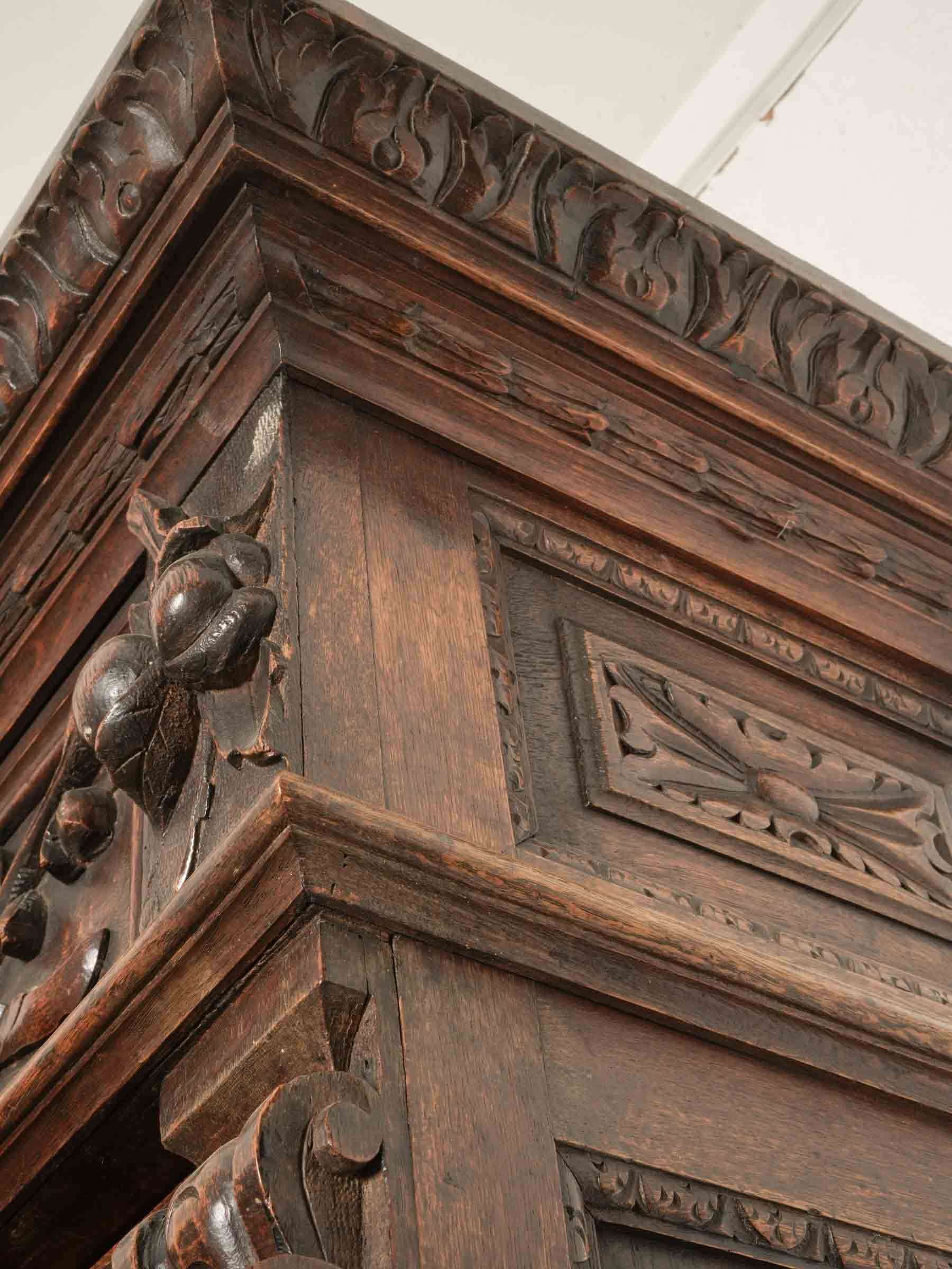 Exuberantly Carved French Renaissance Revival Vitrine - 87" x 52¼" x 22½"