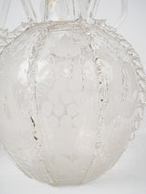 Classic grape motif glass carafe