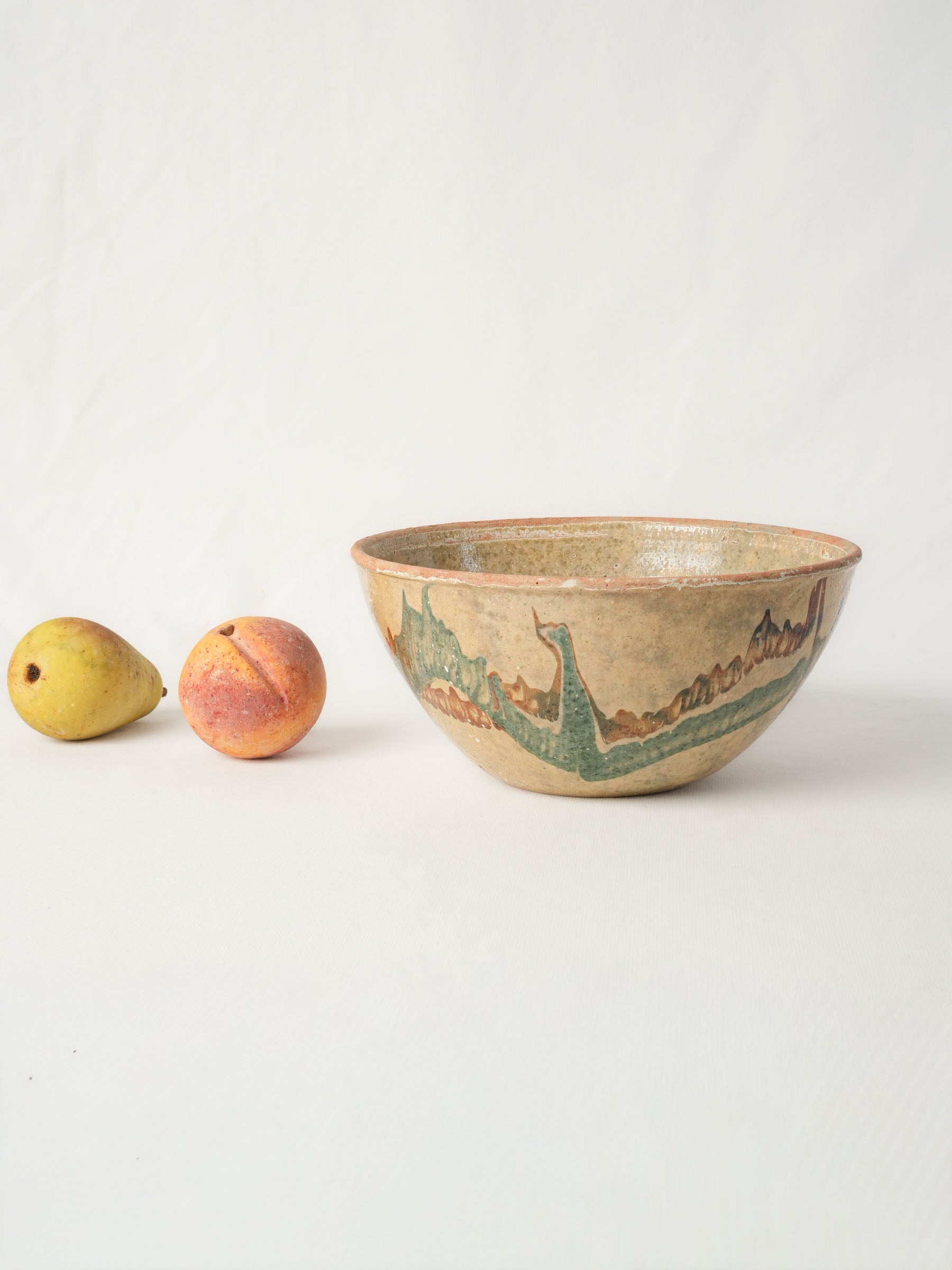 Mid-20th-Century Vallauris Jaspé-Glazed Salad Bowl (decorative) - 4¾" x 9¾"