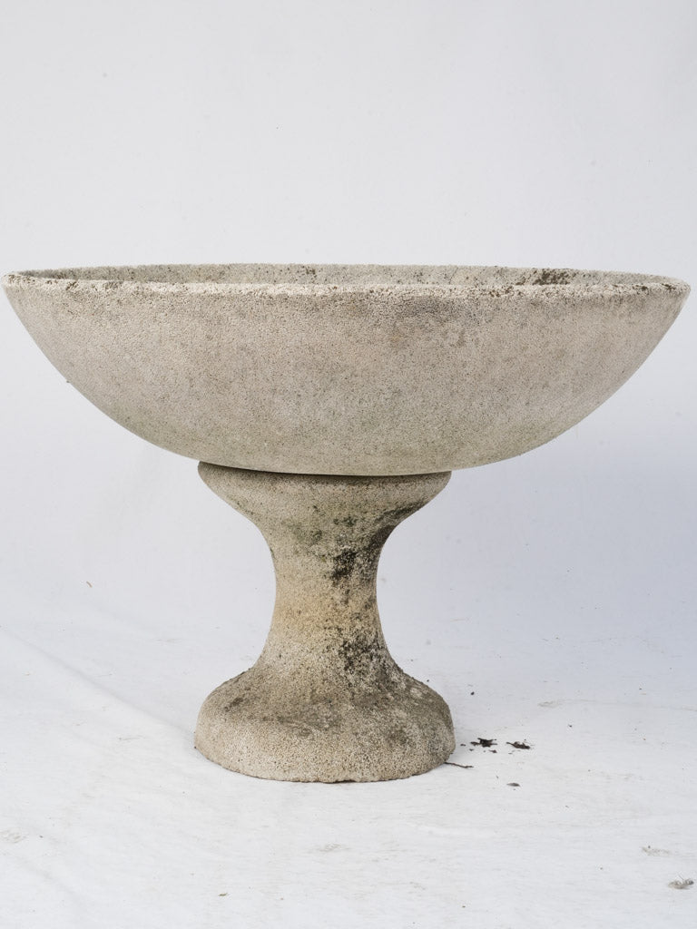 Weathered rustic concrete garden planter  