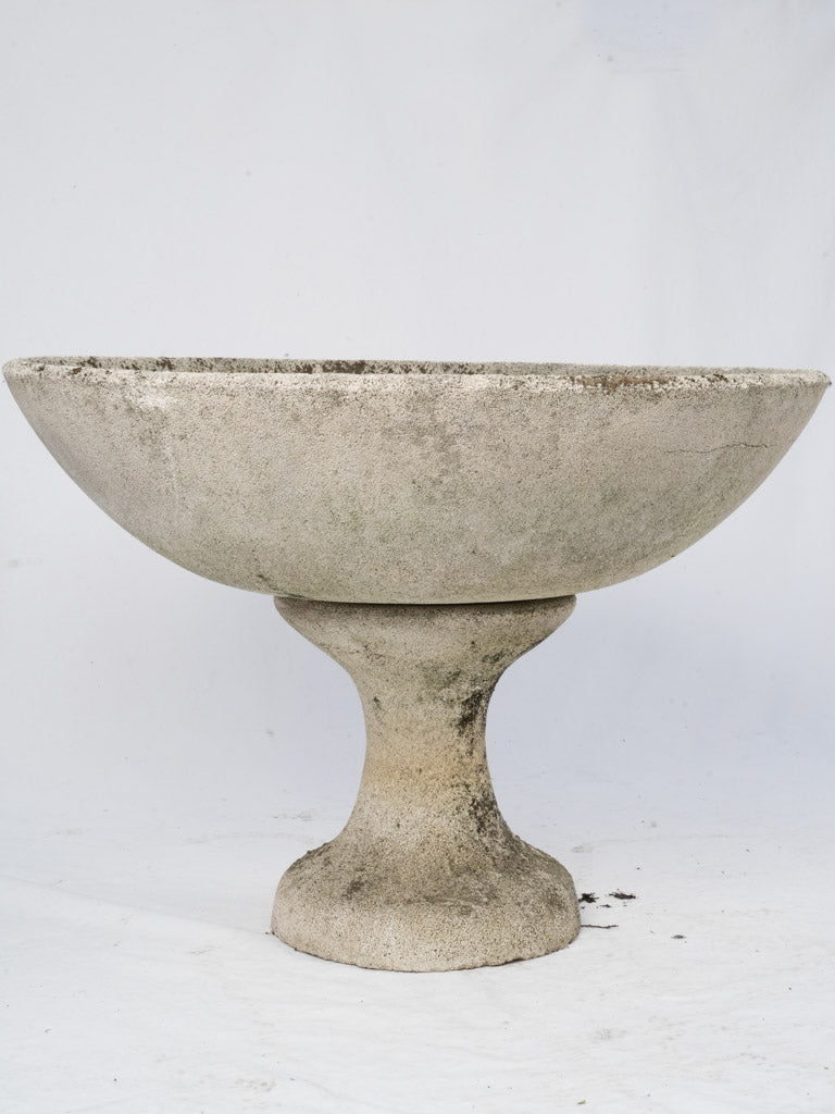 Sturdy aged two-piece garden planter  