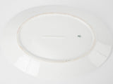 Large earthenware oval platter w/ white glaze 15¾" x 11"