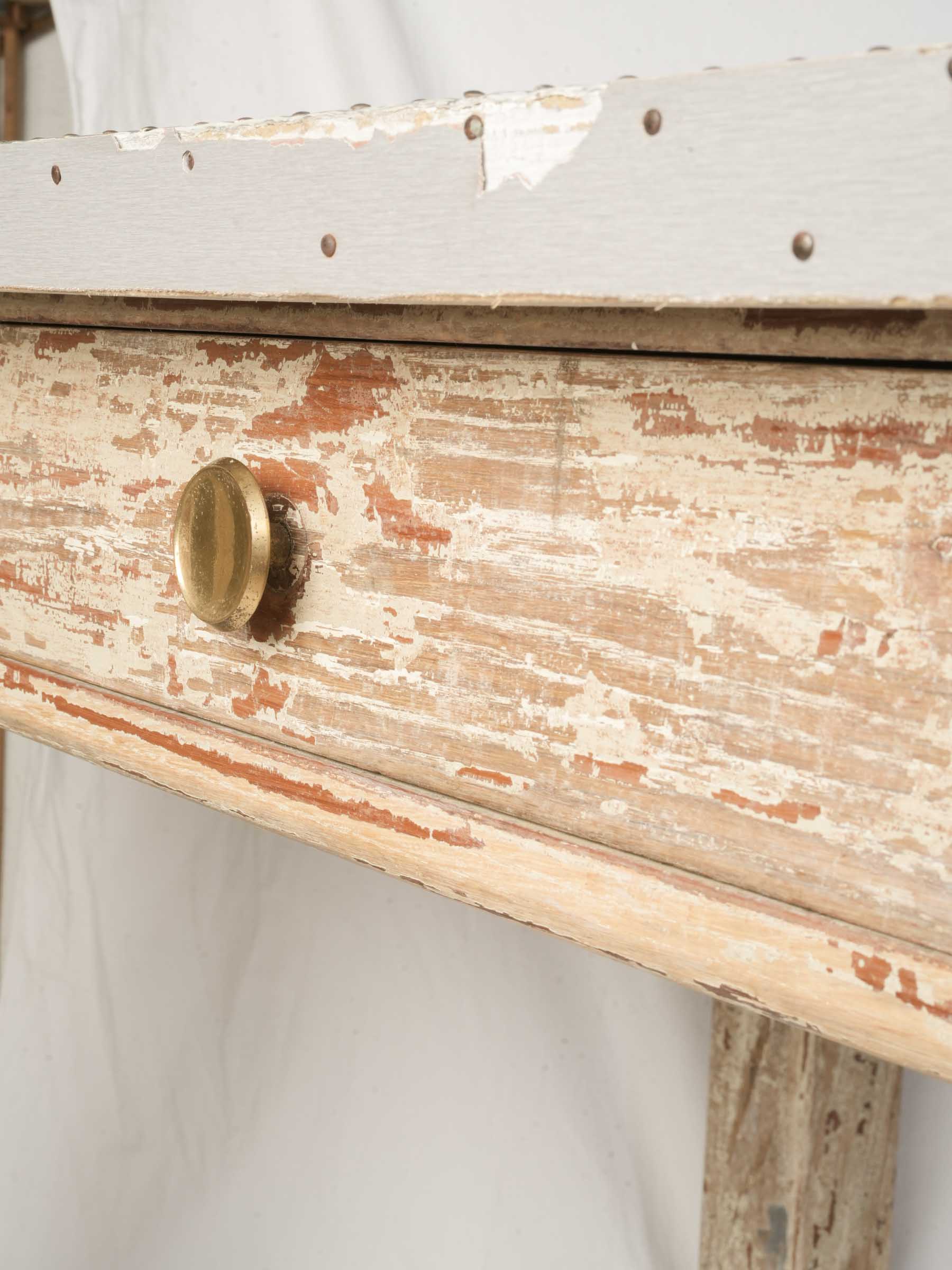 Rustic French Zinc-Topped Worktable - 68½" x 33¾"