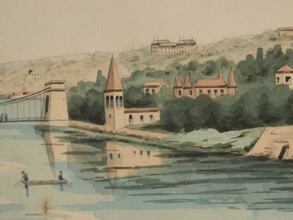 Late 19th-century river view scene