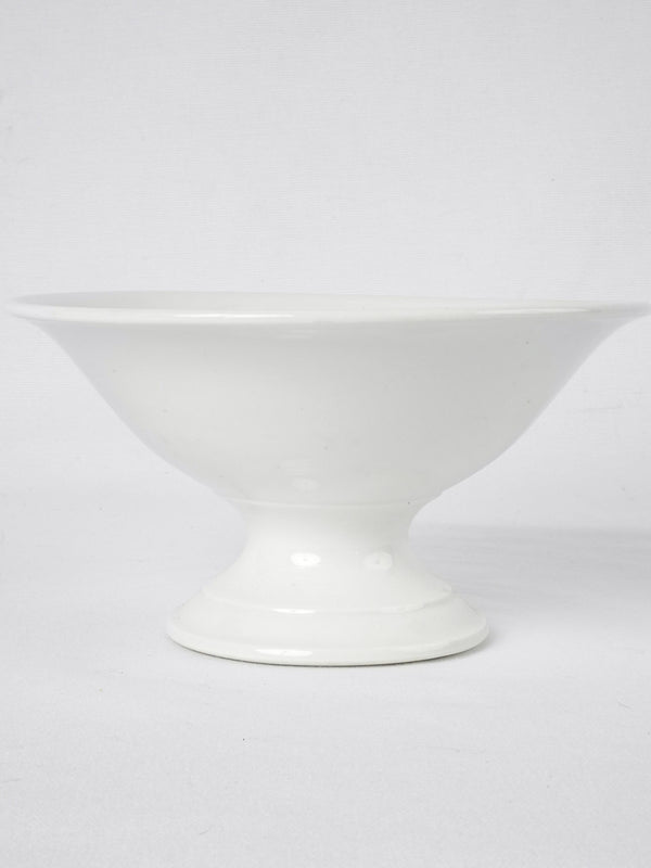 Vintage white-glazed compotier decorative piece