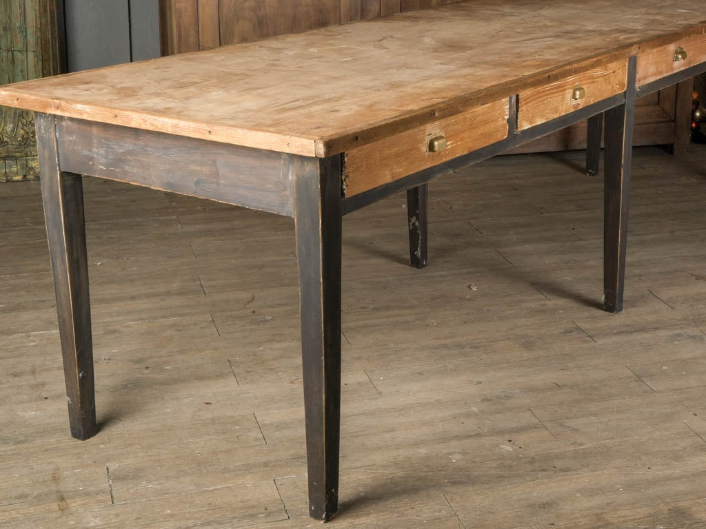Distressed pine studio worktable
