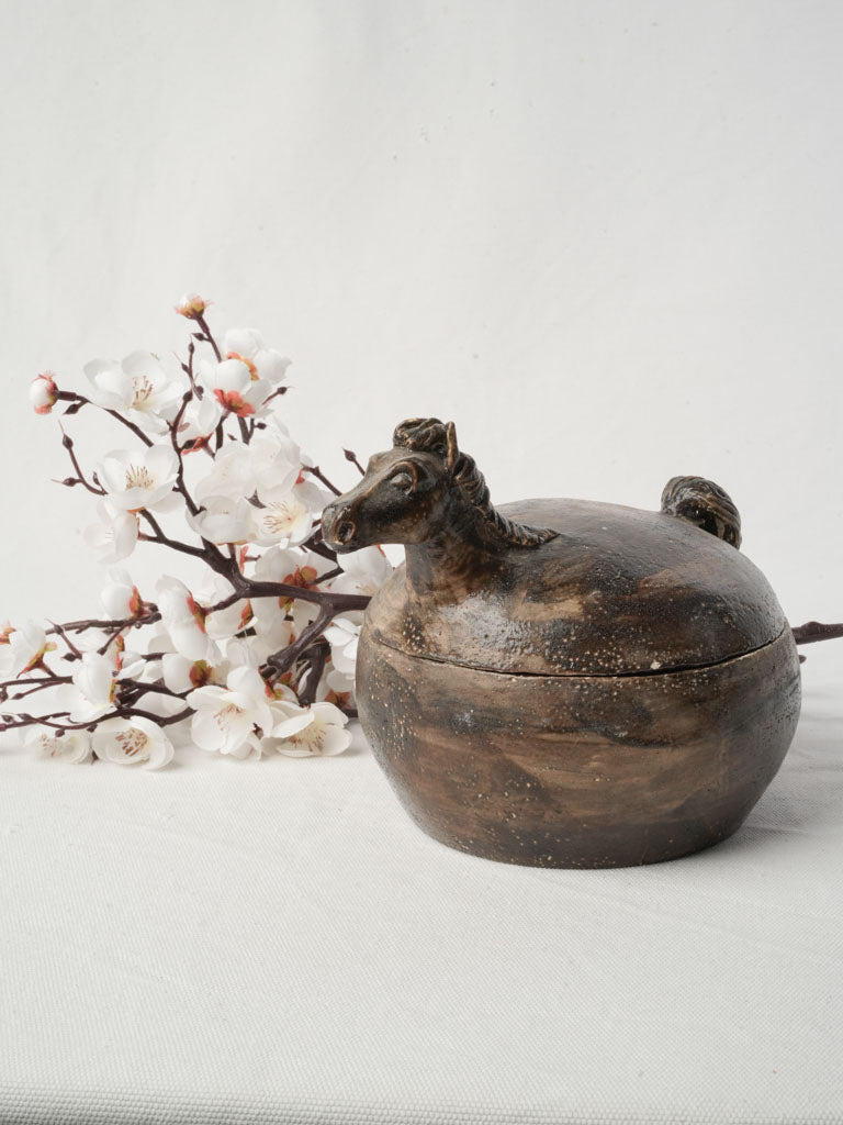Vintage French ceramic keepsake box  