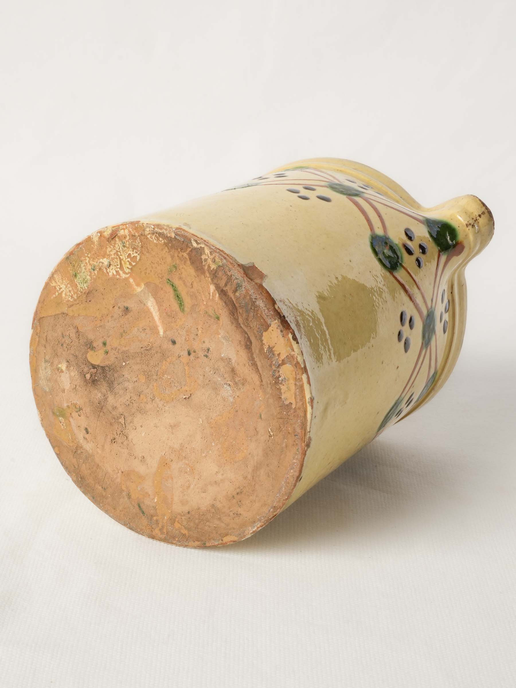Small Savoyard Ceramic Pitcher w/ Colorful Geometric Decoration - 6¼"