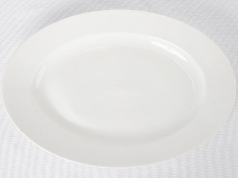 Timeless, white, glazed oval platter