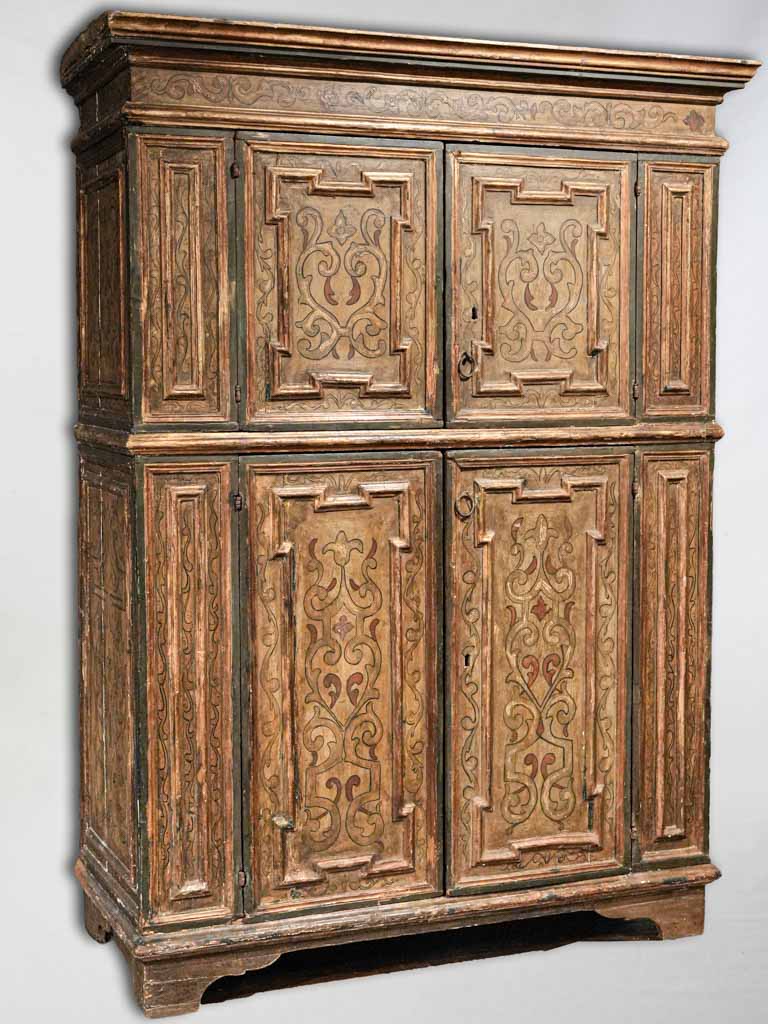 Antique gilded Italian armoire  