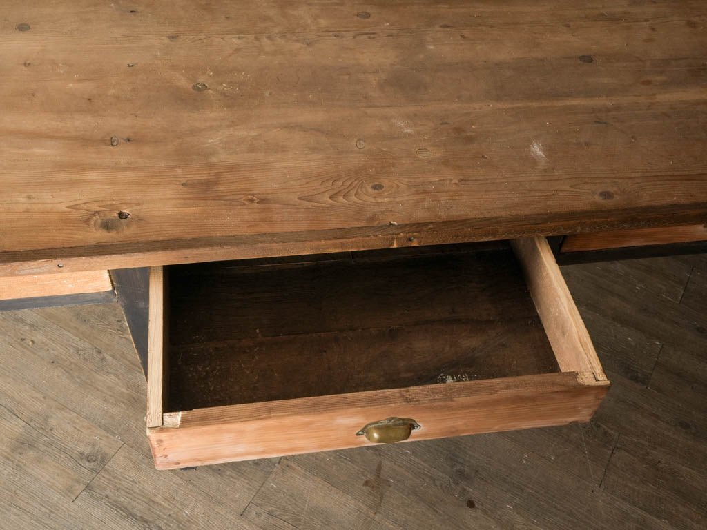 Unique pine top workshop table