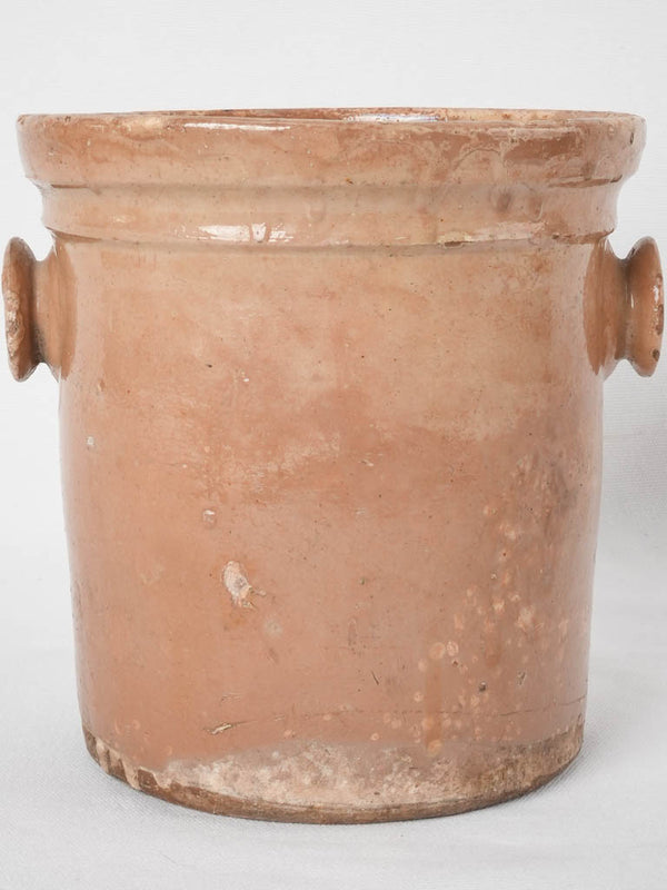 Antique French brown-glazed preserving pot