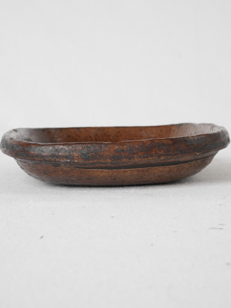 Traditional French terracotta gratin dish