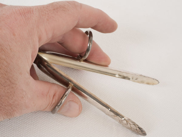 Vintage French tableware asparagus grippers
