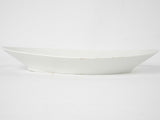 Antique French porcelain oval platter - white 13½"