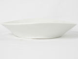 Antique French porcelain oval platter - white 13½"