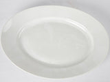 Antique French porcelain oval platter - white 13½"