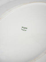 Antique French porcelain oval platter - white 13½"
