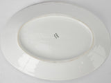 Antique French porcelain oval platter - white 13½"