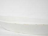 Antique French porcelain oval platter - white 13½"