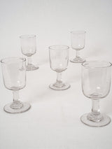 Antique French hand-blown aperitif glasses