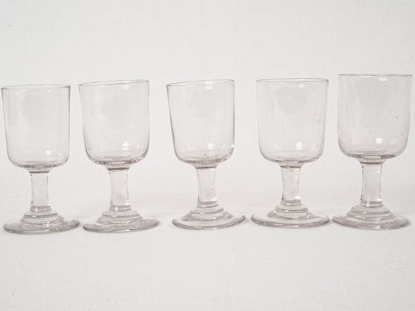 Elegant nineteenth-century stemmed glassware set