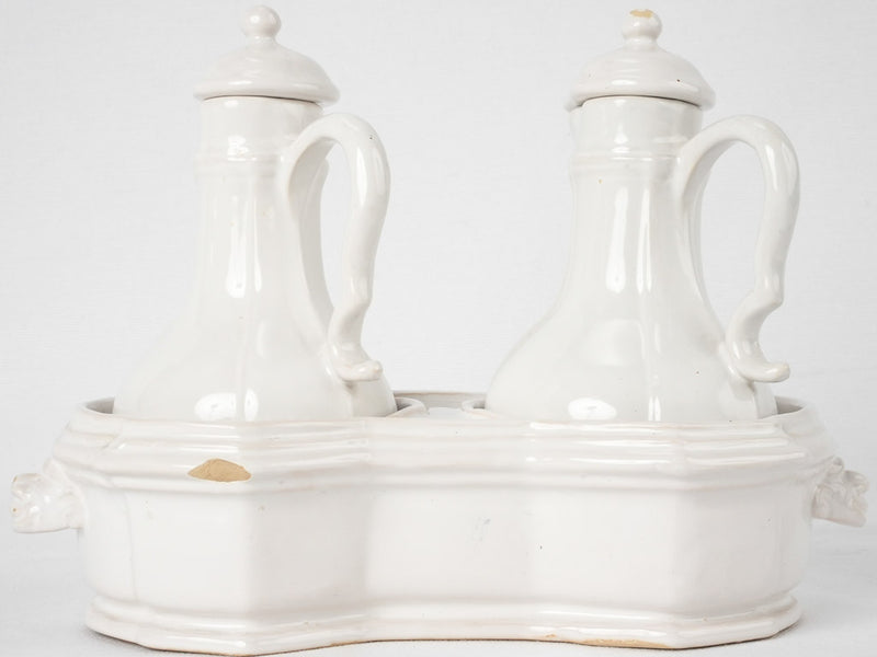 Vintage Emile Tessier vinegar & olive oil service