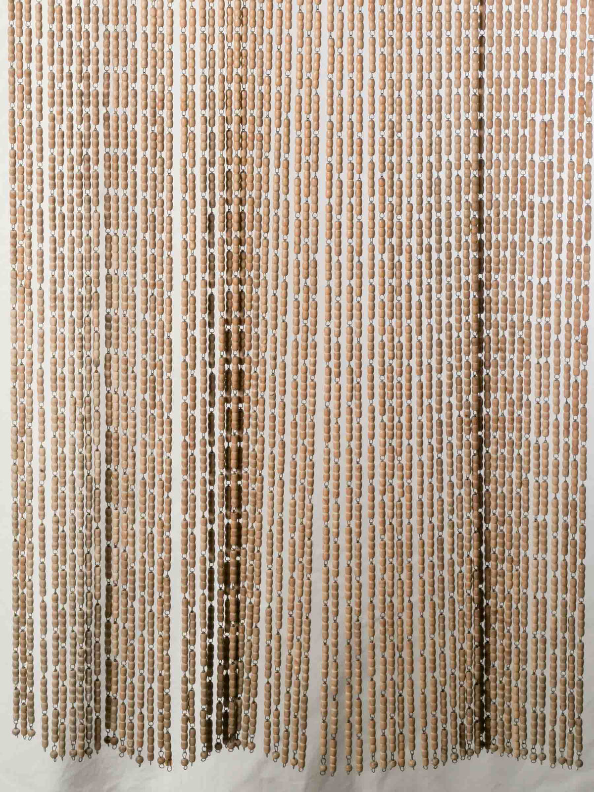Early–Mid 20th-Century Provençal Boxwood Bead Door Curtain - 78¾" x 33"