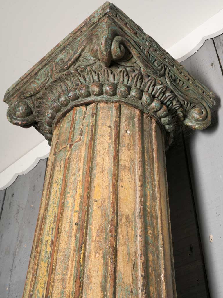 Historic eclectic fluted oak columns