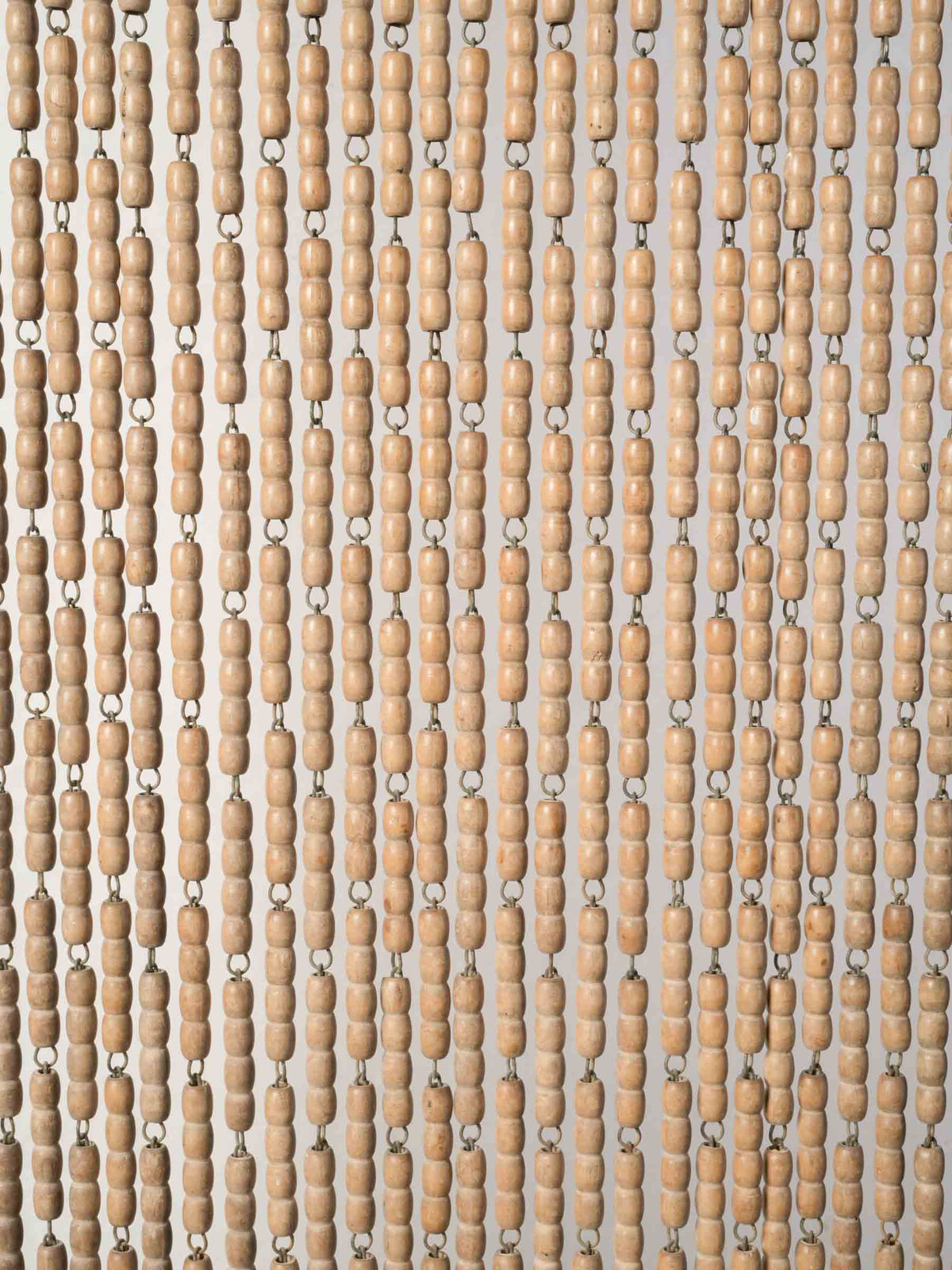 Early–Mid 20th-Century Provençal Boxwood Bead Door Curtain - 78¾" x 33"