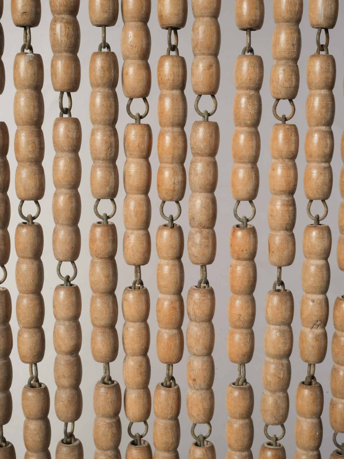 Early–Mid 20th-Century Provençal Boxwood Bead Door Curtain - 78¾" x 33"