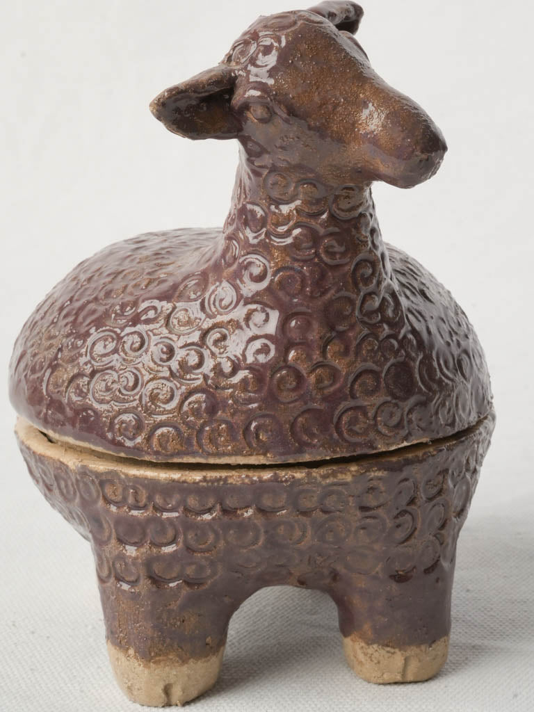 Whimsical French lamb sculpture  